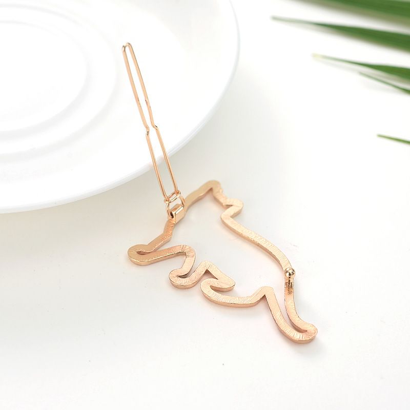 5-pack Women Trendy Hollow Geometry Alloy Golden Hair Clips Hair Accessories Set Color-A big image 5