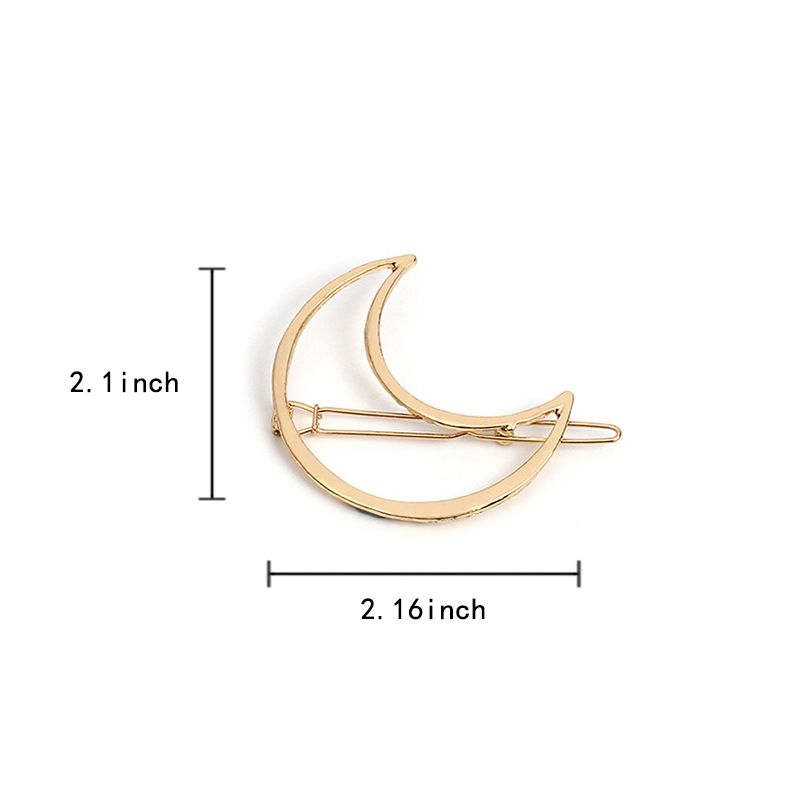 5-pack Women Trendy Hollow Geometry Alloy Golden Hair Clips Hair Accessories Set Color-A big image 6