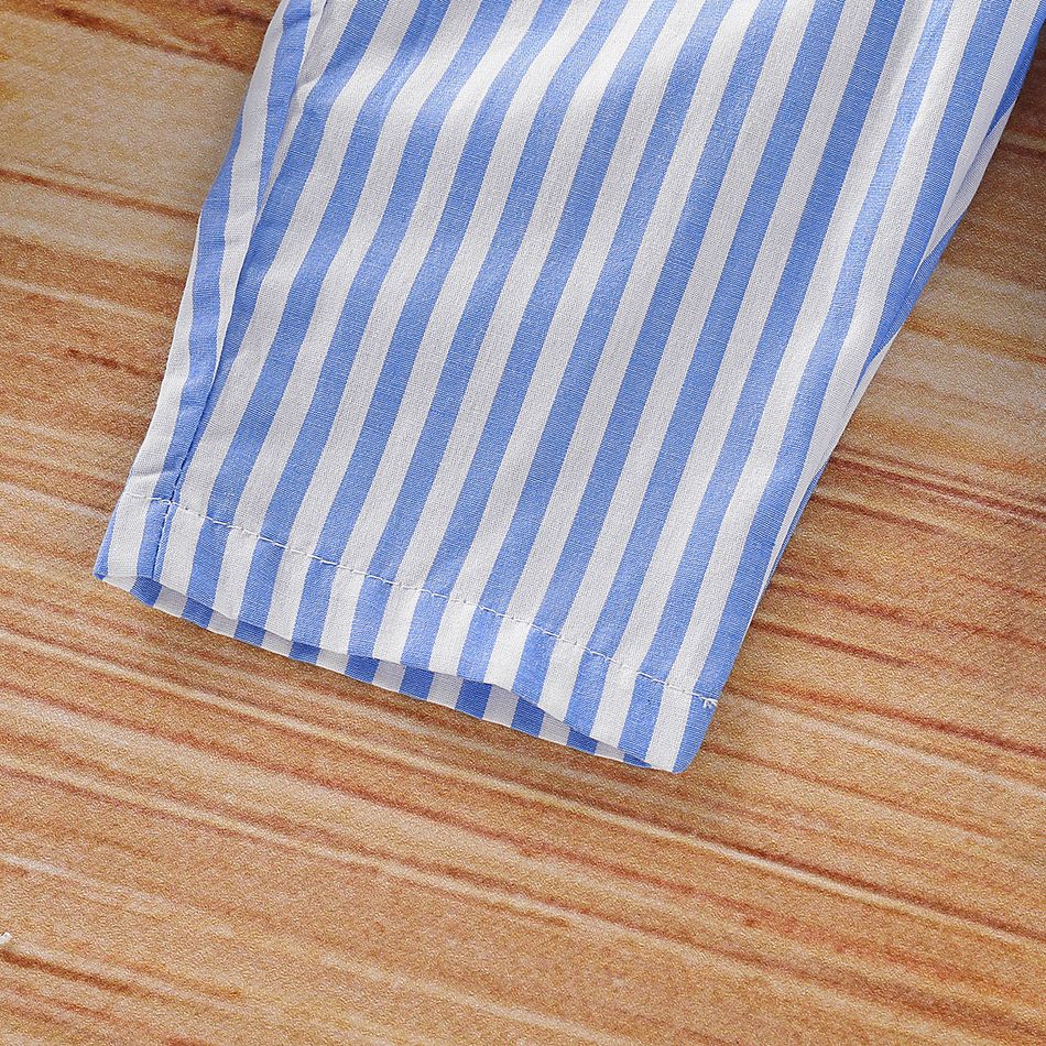Striped Onesies for Toddler Girl / Girl Light Blue big image 6