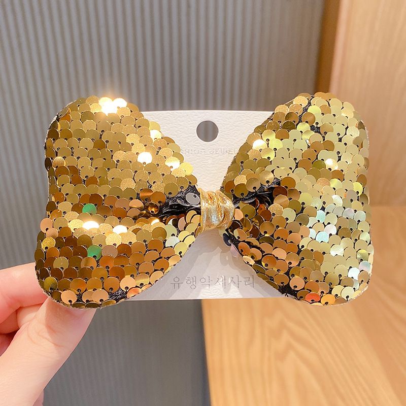 3-pack Pure Color Sequined Bowknot Decor Hair Clip for Girls Multi-color