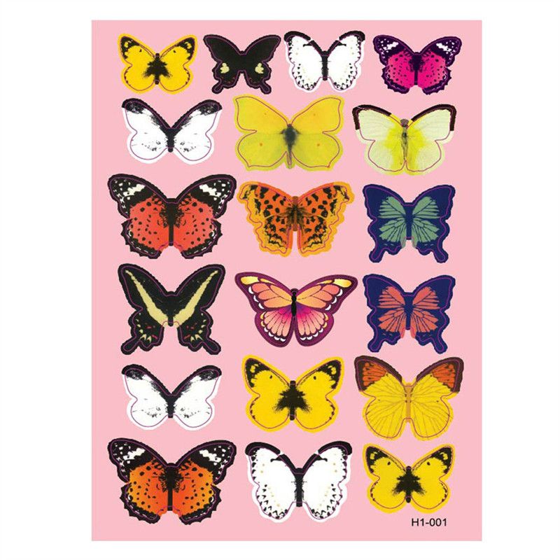 parede 3D borboleta bonito 19 peças adesivos linda borboleta para a parede kids room decalques decoração na parede Multicolorido big image 4