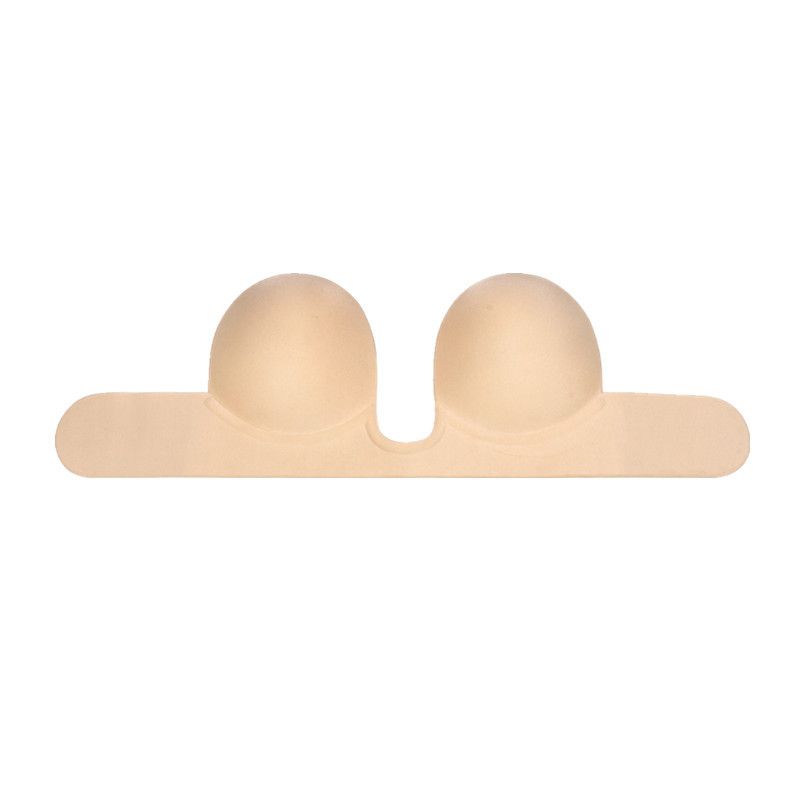 Women's Swimwear Invisible Bra Silicone Chest Sticker Strapless Deep V Underwear U Shape Women Push Up Bra Beige