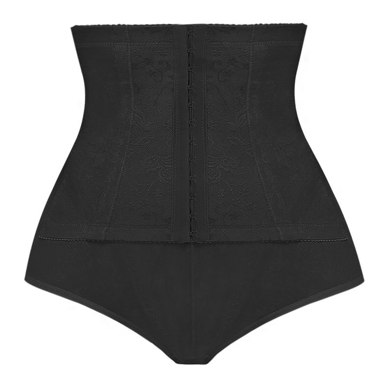 Slimming Waist Trainer Women Body Shaper Thong Mesh Breathable Girdle Shapers Tummy Control Shapewear Panties High Waist Black big image 2