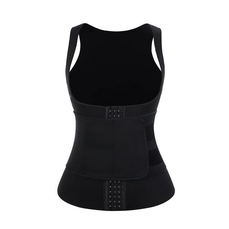 Womens Shapewear Weight Loss Waist Trainer Corset Tank Top Vest Sport Workout Slimming Body Shaper Black big image 2