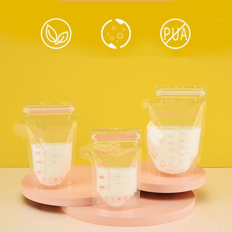30-pack 100ML / 150ML / 250ML Breastmilk Storage Bags Breast Milk Preservation Bag Hygienically Pre-Sealed Self Standing Bag Transparent big image 4