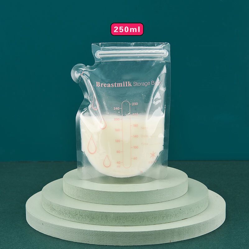 30-pack 100ML / 150ML / 250ML Breastmilk Storage Bags Breast Milk Preservation Bag Hygienically Pre-Sealed Self Standing Bag Transparent big image 1