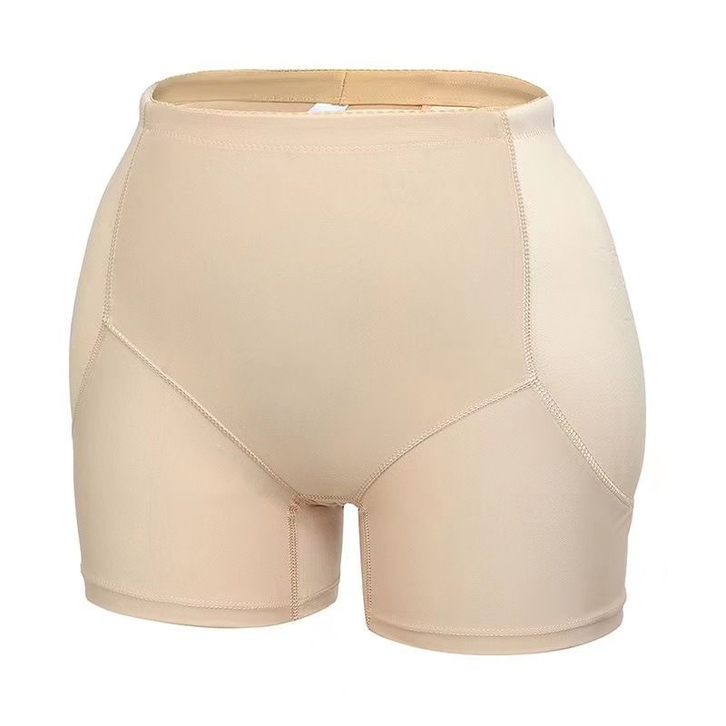 Women Padded Shapewear Panties Hip Enhancer Panties Shaper Shorts Sponge Padded Butt Lifter Padded Shapewear Apricot big image 3