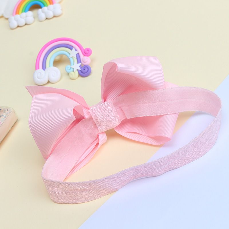 2-pack Handmade Pure Color Butterfly Bow High Flexibility Ribbed Headband for Girls Color-A big image 4