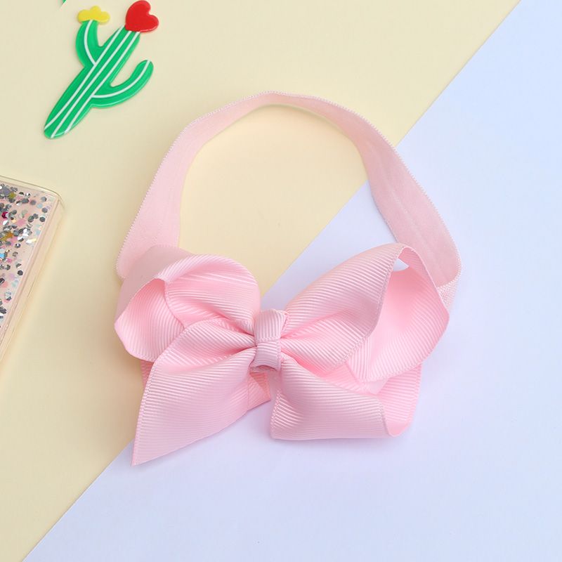2-pack Handmade Pure Color Butterfly Bow High Flexibility Ribbed Headband for Girls Color-A big image 5