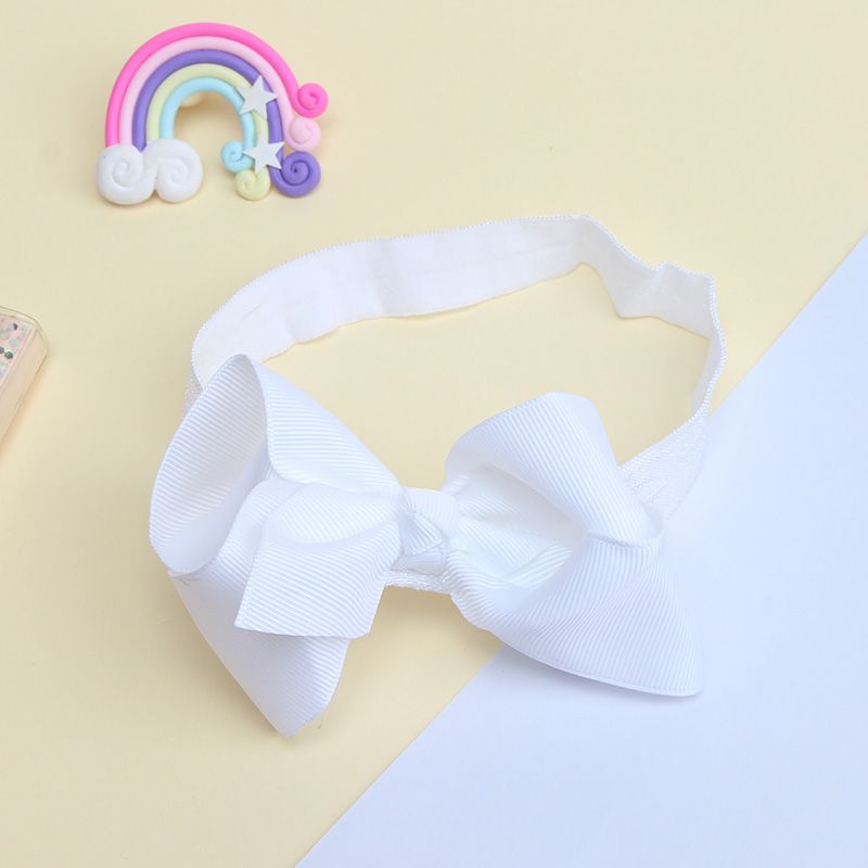 2-pack Handmade Pure Color Butterfly Bow High Flexibility Ribbed Headband for Girls Color-A big image 6