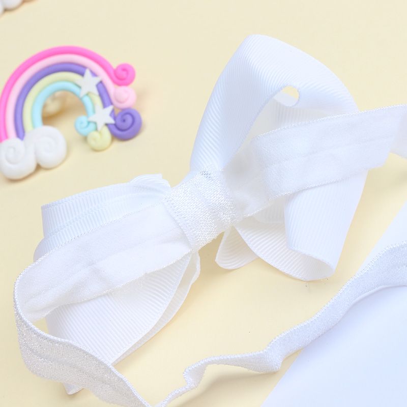 2-pack Handmade Pure Color Butterfly Bow High Flexibility Ribbed Headband for Girls Color-A big image 7