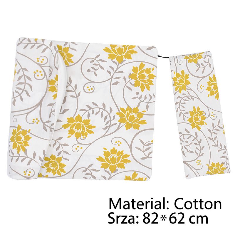 100% Cotton Floral Print Baby Nursing Cover Mother Nursing Poncho 360° Coverage Privacy for Breastfeeding Baby Car Seat Cover Shopping Cart Cover Stroller Cover Color-A big image 4