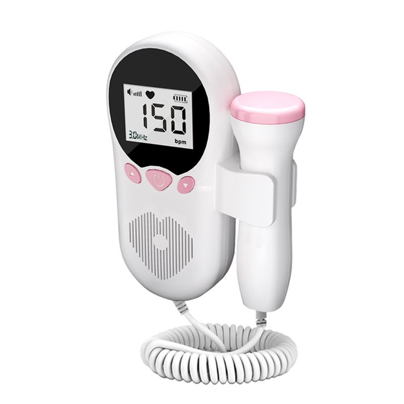 Instrumento de detecção de freqüência cardíaca do bebê instrumento de monitoramento doppler cardíaco em casa grávida pré-natal detector de freqüência cardíaca do bebê Branco