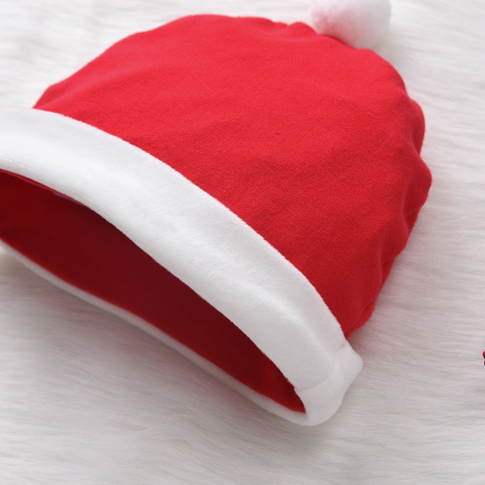 رضيع / فتاة نمط عيد الميلاد دمية طوق بذلة طويلة الأكمام وقبعة أحمر big image 6
