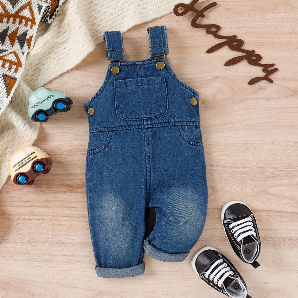 Baby Boy/Girl Blue Denim Overalls Pants Blue