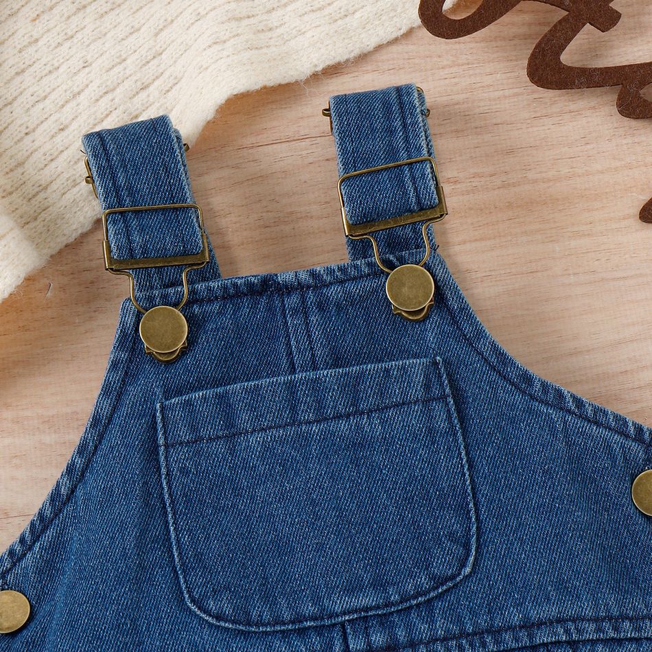 Baby Boy/Girl Blue Denim Overalls Pants Blue big image 4