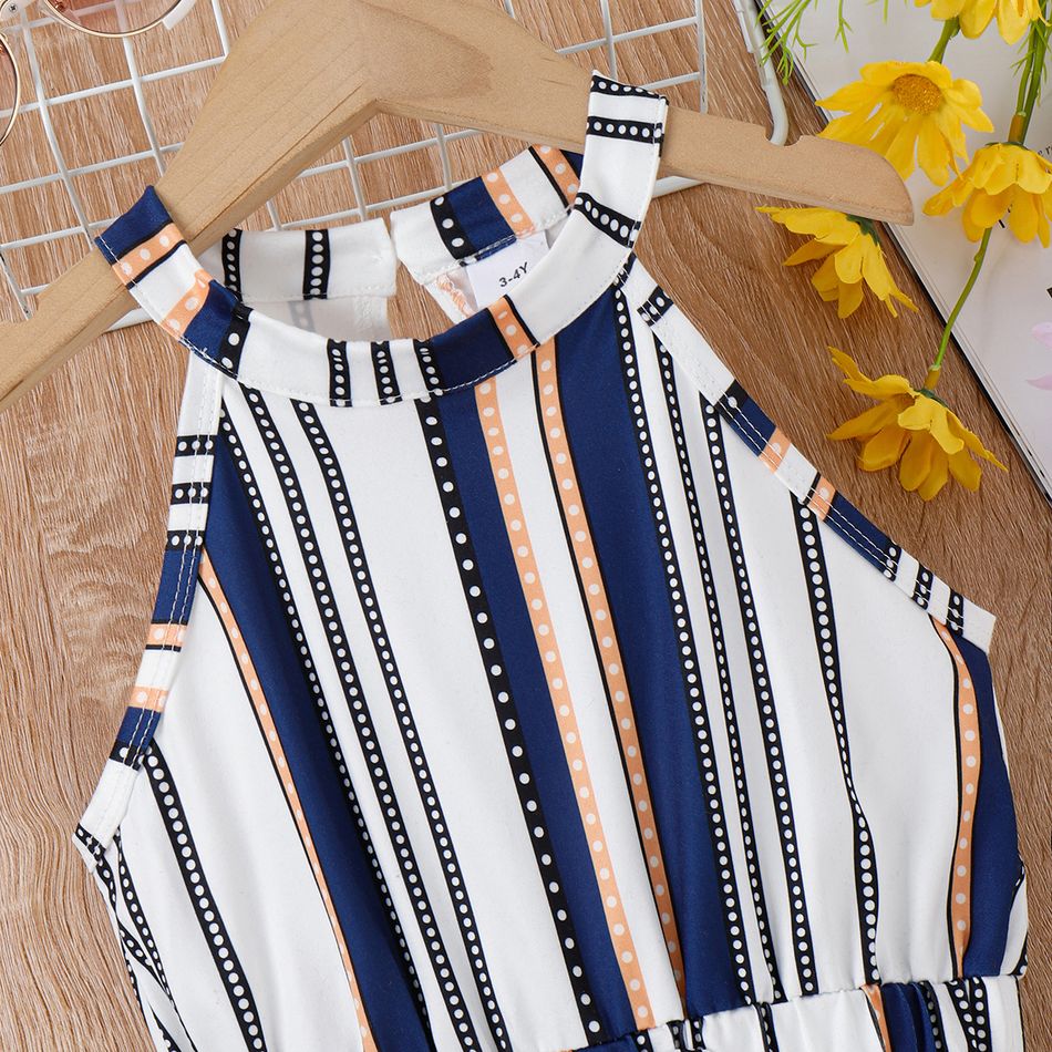 Toddler Girl Boho Stripe Halter Rompers Multi-color big image 5