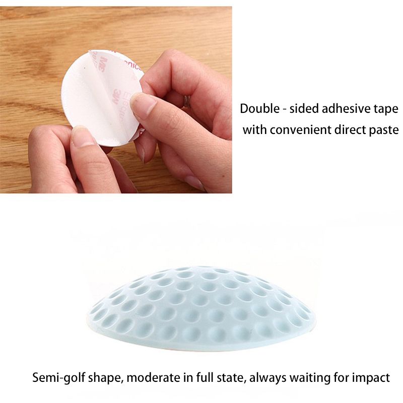 4 Pcs Silicone Knock-prevent Sticky Cushion White big image 6