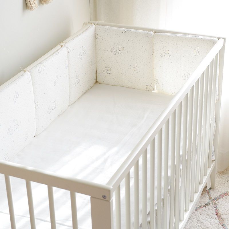 1-piece Baby Bed Bumper Sides in the Crib Nordic Handmade Braid Crib Bumper Braid Knot Newborn Bed Barrier Baby Room Decor White