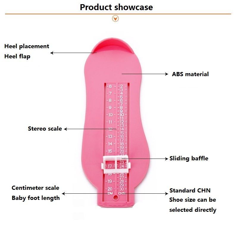 Fußmessgerät Schuhgrößenmessgeräte für Kinder von 0–8 Jahren (mehrfarbig erhältlich) Fuchsie big image 2