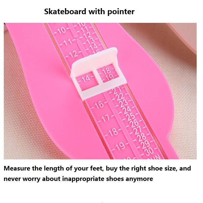 جهاز قياس القدم أجهزة قياس حجم الحذاء للأطفال 0-8 سنوات (متعدد الألوان المتاحة) وردي فاقع big image 4