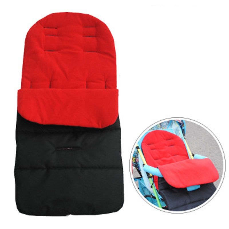 Baby Thicken Stroller Footmuff Bunting Sleeping Bag Universal Bunting Bag Warm Footmuff Baby Swaddle Wrap Red