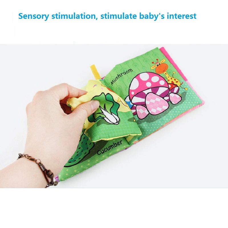 livro de pano para bebê vegetais frutas gráficos de veículo livro de pano toque e sinta brinquedo educacional e de desenvolvimento precoce Rosa big image 7