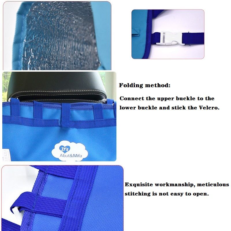 Baby Stroller Storage Bag Stroller Accessories Backseat Car Oxford Cloth Organizer Bag Baby Supplies Storage Blue big image 4