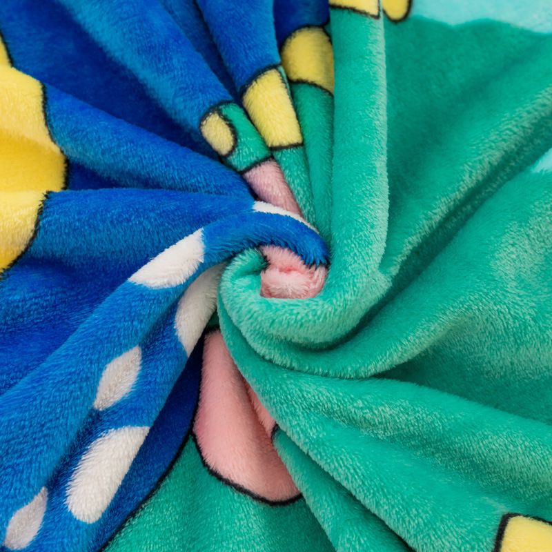 Cute Cartoon Fleece Blanket Baby Quilt Hold Blanket Home Bed Blanket Kids Bedding Kindergarten Nap Blanket Dark Blue big image 3