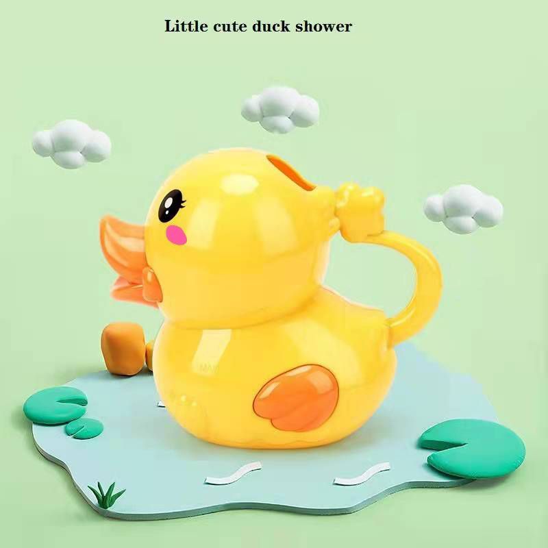 Baby Shampoo Cup Cartoon Duck Baby Infant Shower Supplies Educational Water Toy Yellow