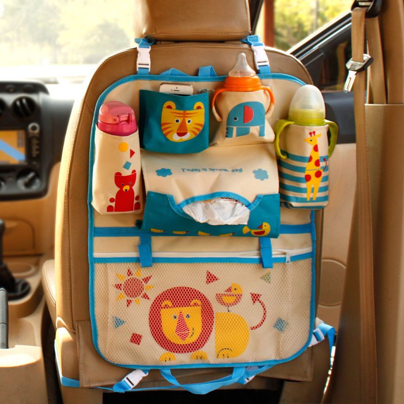 Baby Stroller Storage Bag Stroller Accessories Backseat Car Oxford Cloth Organizer Bag Baby Supplies Storage Blue big image 6