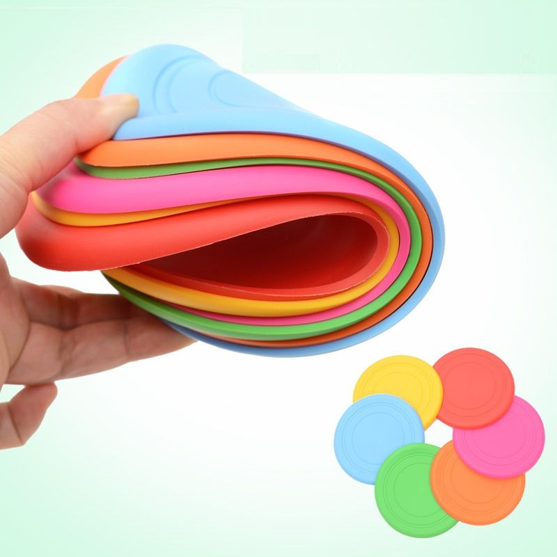 Brinquedos de frisbee macio ao ar livre com disco voador para crianças brinquedos de gramado ao ar livre jogos de quintal para crianças e adultos Rosa Quente big image 4