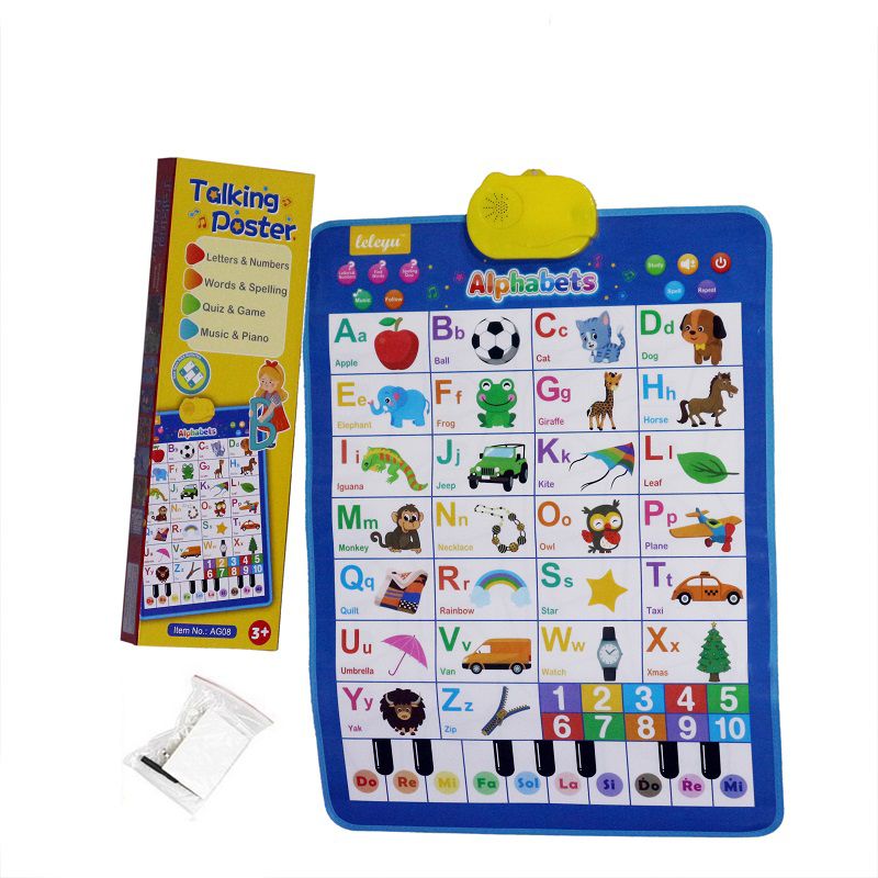 Interactive Electronic Alphabet Wall Chart Music Talking Poster Preschool Education Toy Early Learning Toys Blue big image 4