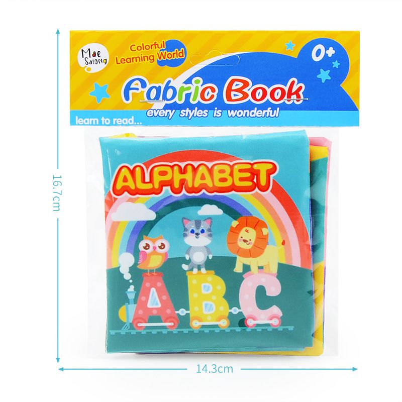 Cloth Book Washable Baby Soft Cloth Book Toys Activity Early Education Toy (Alphabet/Number/Color)  4pages Color-A big image 7