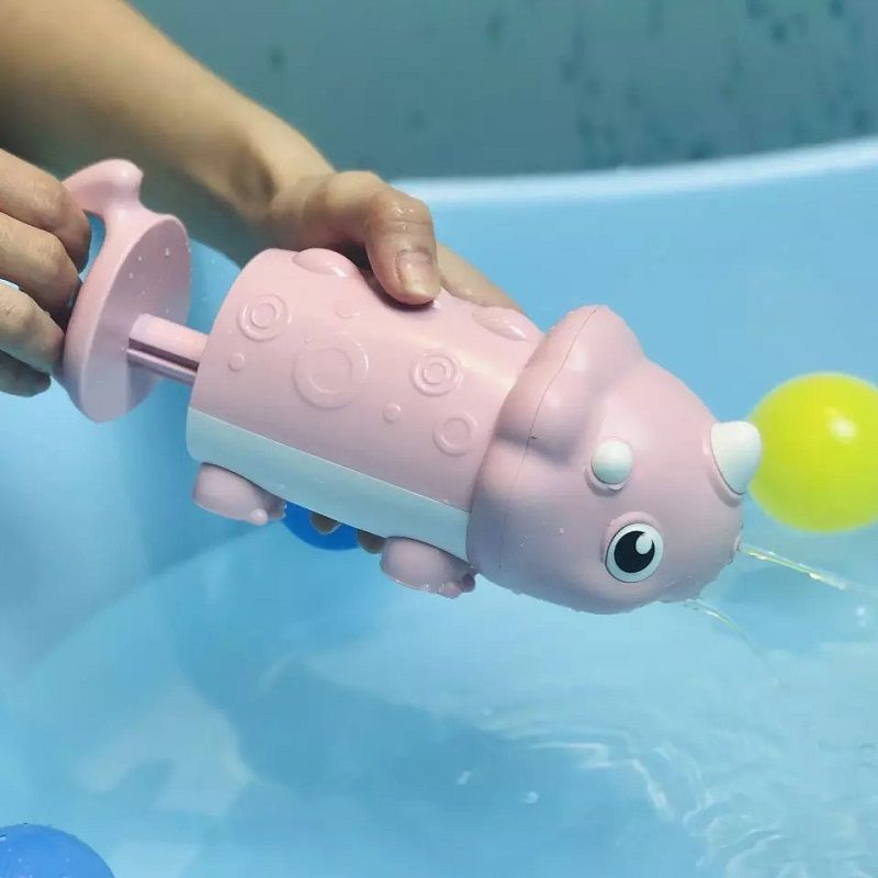 Kids Dinosaur Pull-out Water Guns Animal Character Water Blaster Squirt Guns Water Soakers Toys for Summer Swimming Pool Beach Outdoor Games Pink big image 5