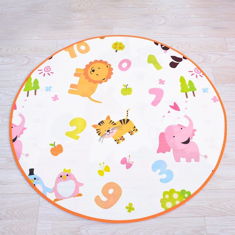 Double-sided Crawling Mat Round Carpet Kids Play Mat Rug Cushion Waterproof Moisture-proof Random Color Pattern Multi-color big image 3