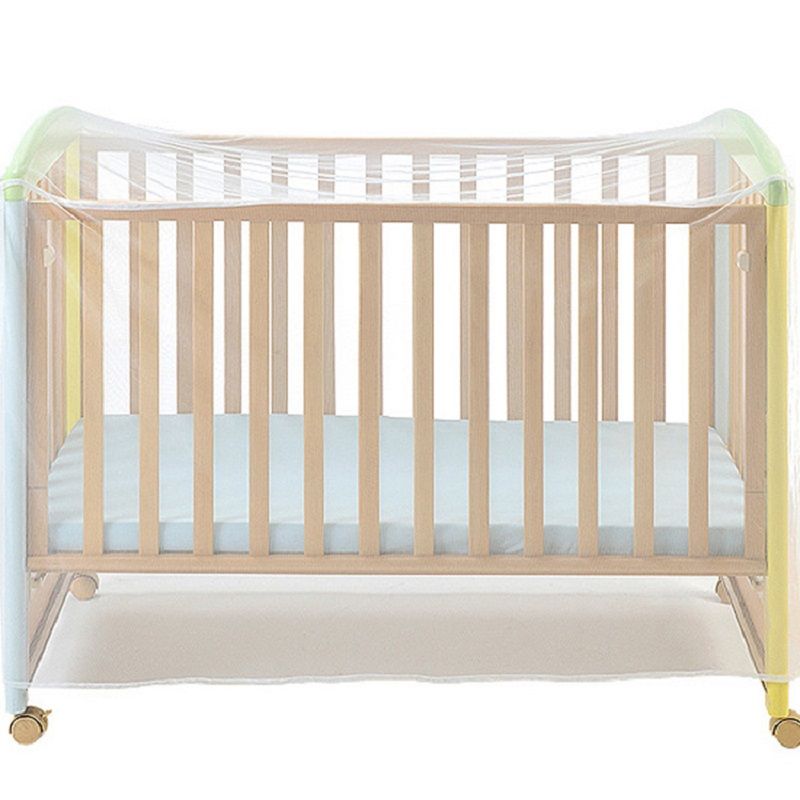 Universal Size Crib Mosquito Net Crib Full Cover Encrypted Mosquito Net White