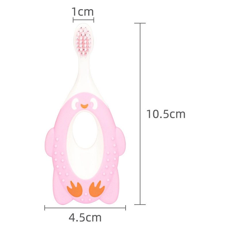 Baby Toothbrush Penguin Shape Super Soft High-Quality Filament Manual Toothbrush for 1-6 Years Old Blue big image 4