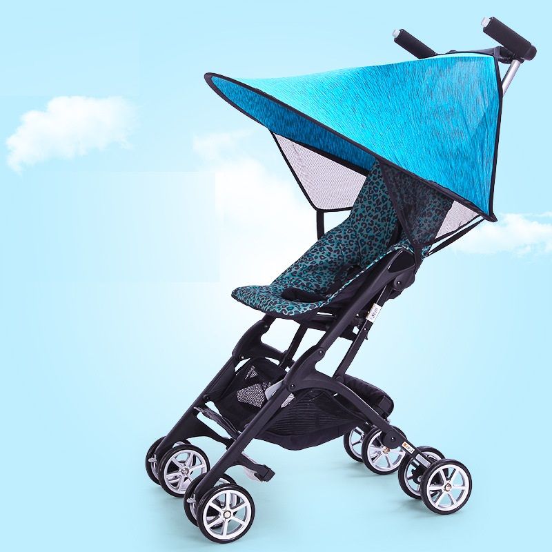 Carrinho de bebê universal guarda-sol ajustável carrinho de bebê proteção solar acessórios para carrinho de bebê toldo guarda-chuva anti-uv Azul big image 2