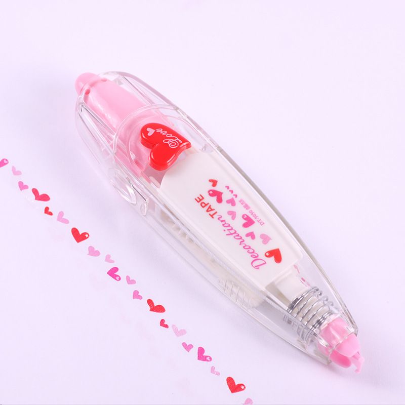 Creative Pressed Lace Correction Tape DIY Cartoon Tape Student Stationery Scrapbook Supplies Pink