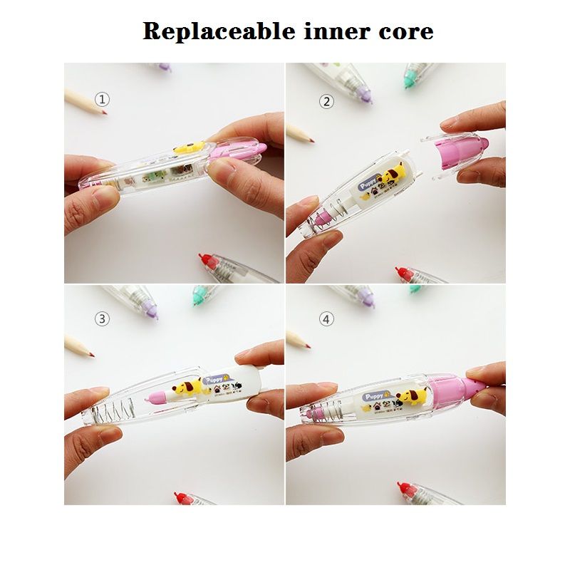 Creative Pressed Lace Correction Tape DIY Cartoon Tape Student Stationery Scrapbook Supplies Pink big image 7