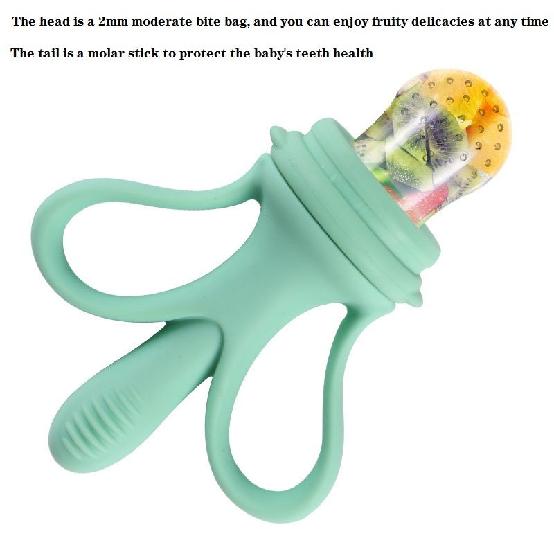 Baby Feeder Vegetable Fruit Food Feeder Nibbler Pacifier Training Massaging Gums Toy Teether Yellow big image 3