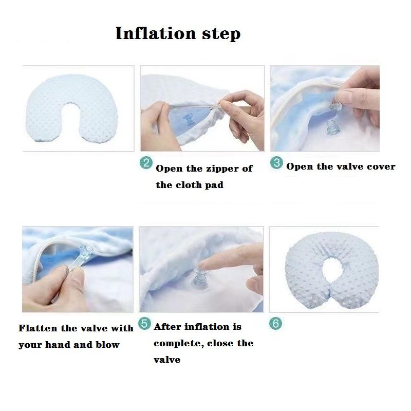 Baby U-Shaped Neck Pillows Kids Inflatable Travel Pillow Head Protector Safety Pad Cushion for Car Seat Airplanes Train White big image 6