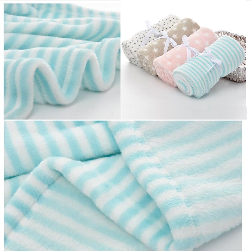 Fuzzy Blanket Soft Warm Cozy Coral Fleece Newborn Infant Receiving Blanket Toddlers Kids Nap Blanket Pink big image 4