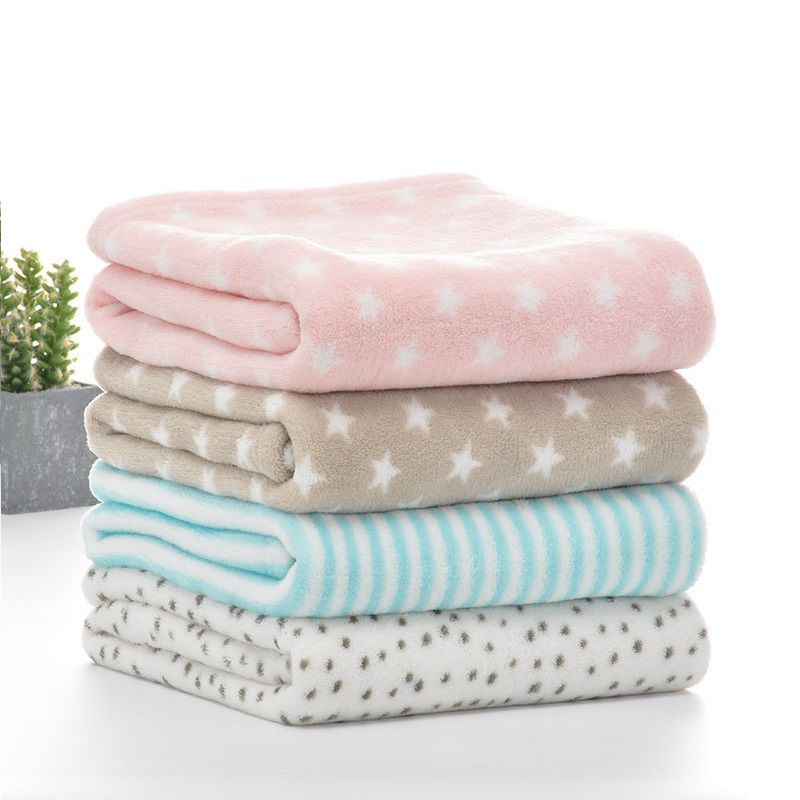 Fuzzy Blanket Soft Warm Cozy Coral Fleece Newborn Infant Receiving Blanket Toddlers Kids Nap Blanket Pink big image 7