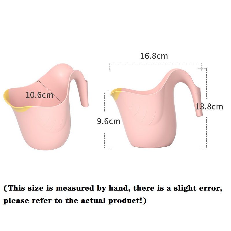 Baby Bath Time Rinse Cup Kids Shampoo Rinse Cup with Ergonomic Handle Pink big image 5