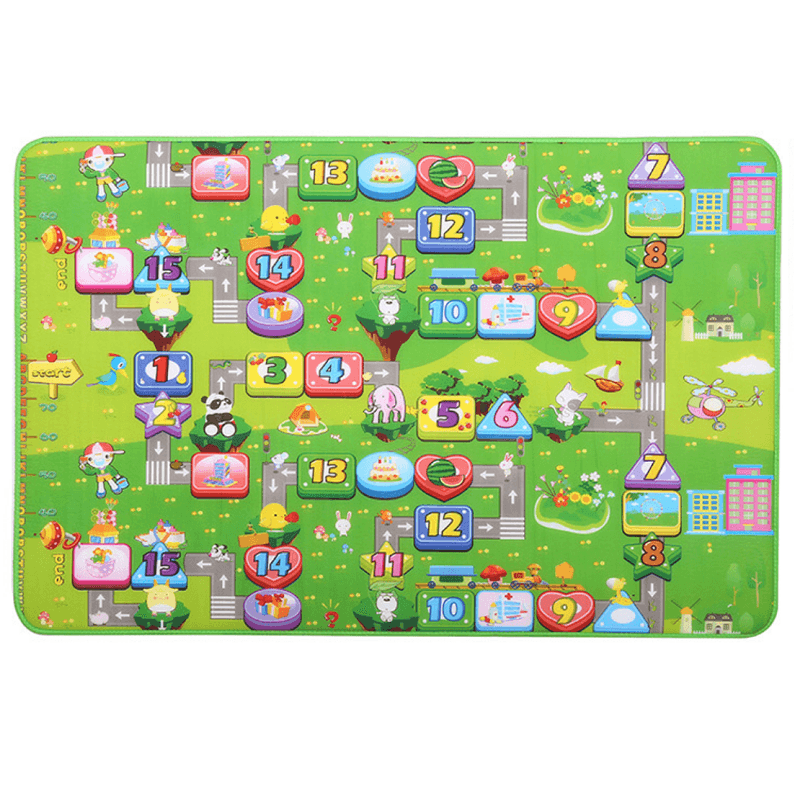 Baby Rug for Crawling Baby Play Mat Kids Area Rugs Educational Play Mat Toddler Playmat (70.87*39.37inch) Light Blue big image 6