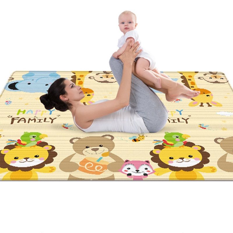 Tapete de bebê para rastejar tapete de jogo infantil tapetes de área infantil tapete de desenho animado (70,87*59,06 polegadas) Multicolorido big image 5