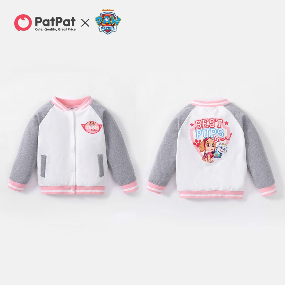 PAW Patrol Toddler Boy Pups Team Front Button Sporty Jacket White
