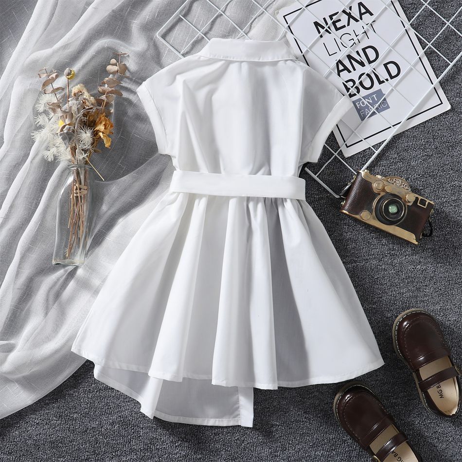 3 unidades Criança Menina Casual Vestidos Preto/Branco